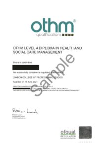 othm l4 health and social care